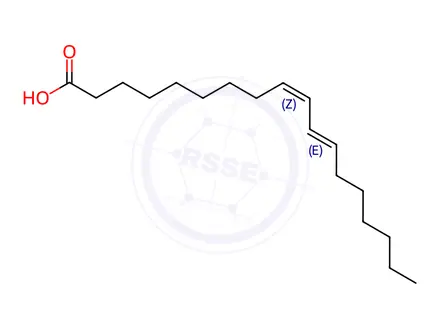 Chemical structure of cis-9,trans-11-Octadecadienoic acid