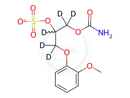 Chemical structure of Methocarbamol-O-sulfate-d5 Sodium Salt