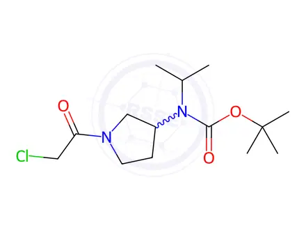 Chemical structure of tert-Butyl (1-(2-chloroacetyl)pyrrolidin-3-yl)(isopropyl)carbamate