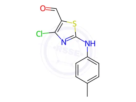 Chemical structure of 4-Chloro-2-[(4-methylphenyl)amino]-1,3-thiazole-5-carbaldehyde