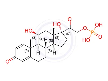 Chemical structure of Prednisolone phosphate