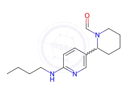 Chemical structure of 2-(6-(Butylamino)pyridin-3-yl)piperidine-1-carbaldehyde