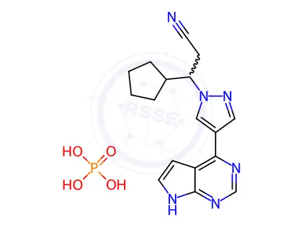 Chemical structure of rac-Ruxolitinib Phosphate