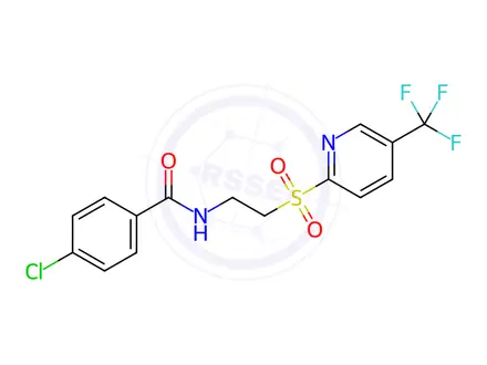Chemical structure of 4-Chloro-N-[2-[[5-(trifluoromethyl)-2-pyridinyl]sulfonyl]ethyl]benzamide