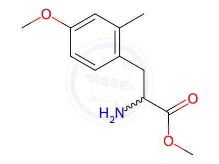 Chemical structure of Tyrosine, O,2-dimethyl-, methyl ester