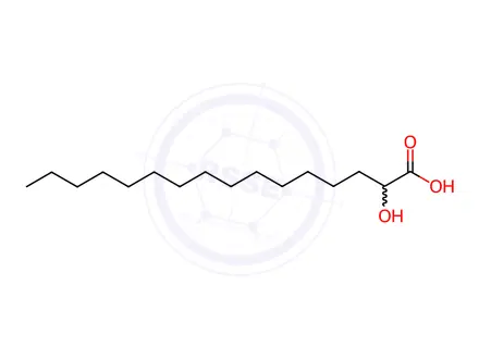 Chemical structure of 2-Hydroxyhexadecanoic acid