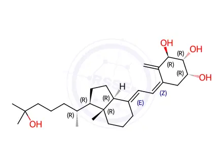 Chemical structure of 1alpha,2beta,25-Trihydroxyvitamin D3