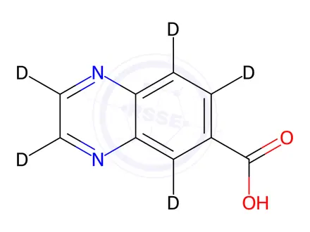 Chemical structure of 2,3,5,7,8-pentadeuterioquinoxaline-6-carboxylic acid