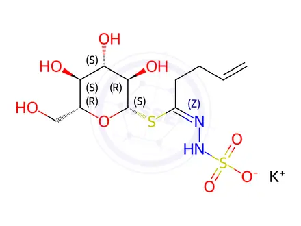 Chemical structure of Gluconapin potassium salt