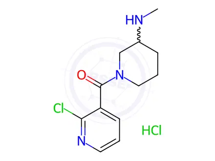 Chemical structure of (2-Chloro-pyridin-3-yl)-(3-MethylaMino-piperidin-1-yl)-Methanone hydrochloride