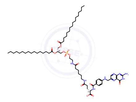 Chemical structure of 16:0 Folate Cap PE