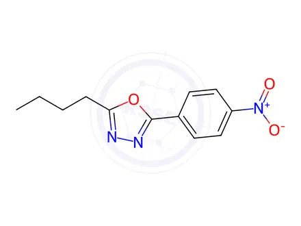 Chemical structure of 2-butyl-5-(4-nitrophenyl)-1,3,4-oxadiazole