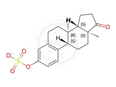 Chemical structure of Estrone 3-sulfate Potassium Salt
