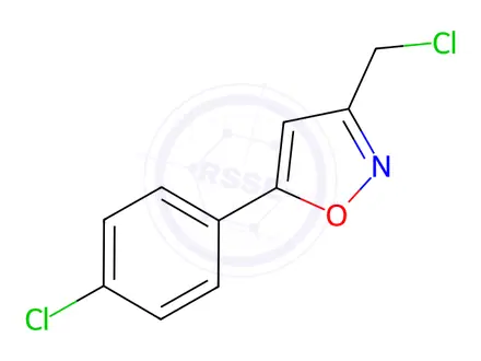 Chemical structure of 3-(CHLOROMETHYL)-5-(4-CHLOROPHENYL)ISOXAZOLE