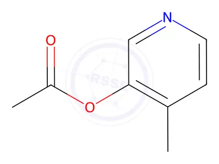 Chemical structure of Acetic acid 4-methyl-3-pyridinyl ester
