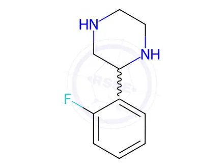 Chemical structure of 2-(2-fluorophenyl)piperazine dihydrochloride