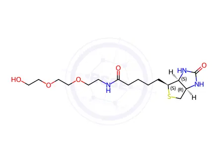 Chemical structure of Biotin-peg3-alcohol