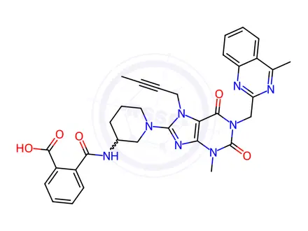 Chemical structure of Linagliptin Impurity 77