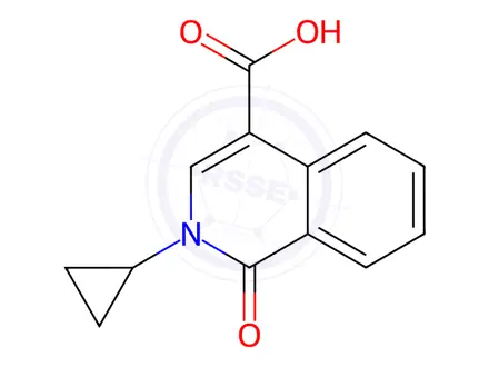 Chemical structure of 2-Cyclopropyl-1-oxo-1,2-dihydroisoquinoline-4-carboxylic acid