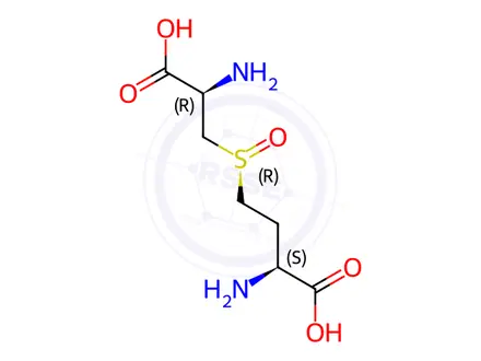 Chemical structure of BUTANOIC ACID, 2-AMINO-4-[(S)-[(2R)-2-AMINO-2-CARBOXYETHYL]SULFINYL]-, (2S)-