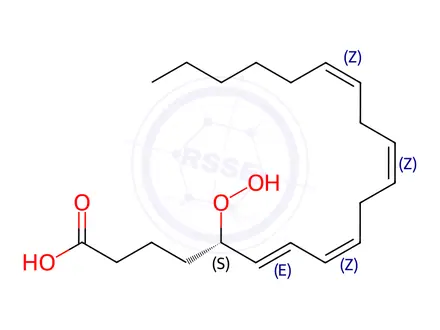 Chemical structure of Oleic Acid Impurity 71 (5(S)-HPETE)