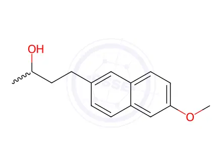 Chemical structure of Nabumetone Impurity 3 (Nabumetone EP Impurity C) (Mixture of Enantiomers)