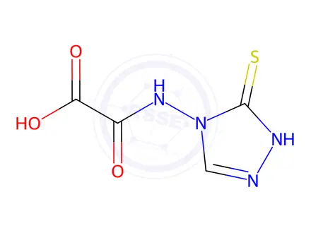 Chemical structure of Acetic acid, [(1,5-dihydro-5-thioxo-4H-1,2,4-triazol-4-yl)amino]oxo-(9CI)