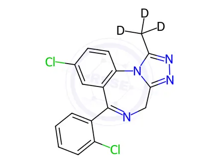 Chemical structure of Triazolam-D3