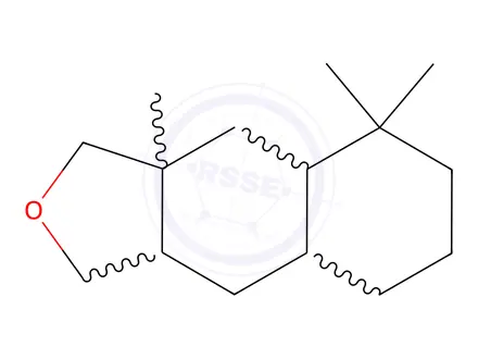 Chemical structure of dodecahydro-3a,5,5-trimethylnaphtho[2,3-c]furan