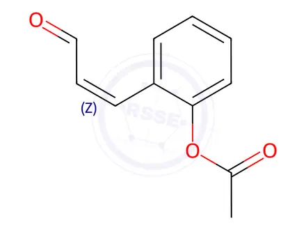 Chemical structure of [2-(3-oxoprop-1-enyl)phenyl] acetate