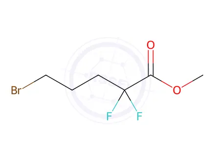 Chemical structure of Pentanoic acid, 5-bromo-2,2-difluoro-, methyl ester