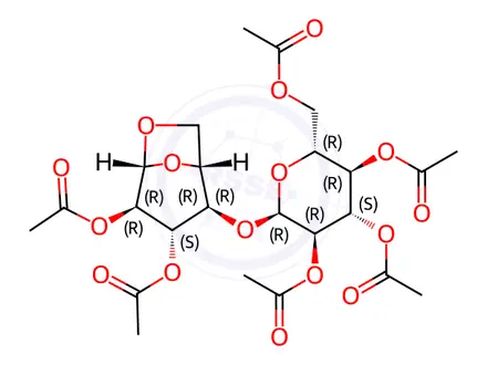 Chemical structure of Maltosan Hexaacetate