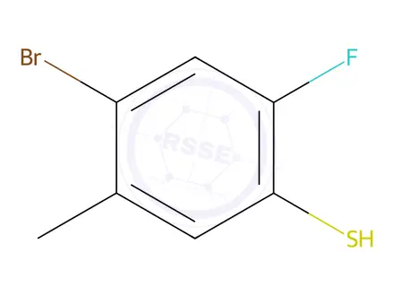Chemical structure of 4-Bromo-2-fluoro-5-methylbenzenethiol