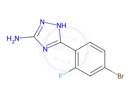 Chemical structure of 3-(4-Bromo-2-fluorophenyl)-1h-1,2,4-triazol-5-amine