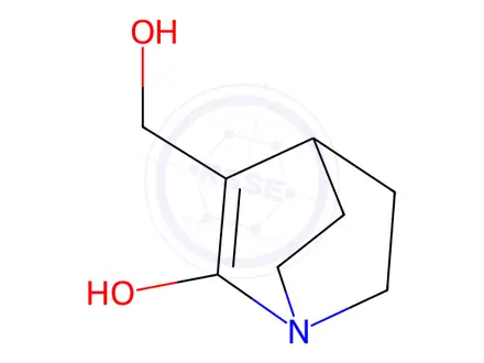 Chemical structure of 1-Azabicyclo[2.2.2]oct-2-ene-3-methanol, 2-hydroxy-(9CI)
