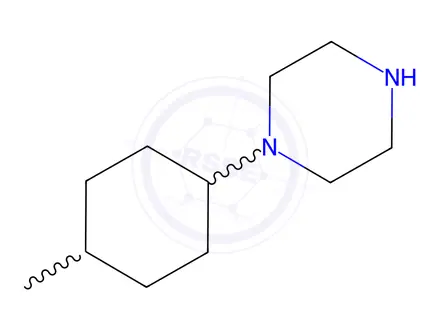 Chemical structure of Piperazine,1-(trans-4-methylcyclohexyl)-(9CI)