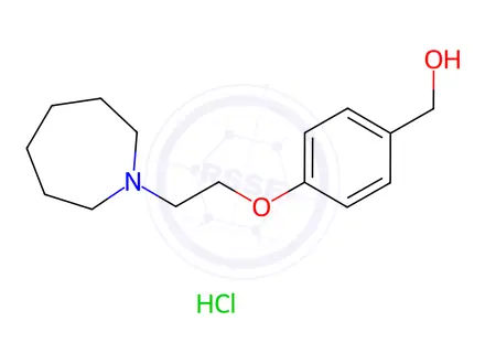 Chemical structure of (4-(2-(Azepan-1-yl)ethoxy)phenyl)methanol hydrochloride