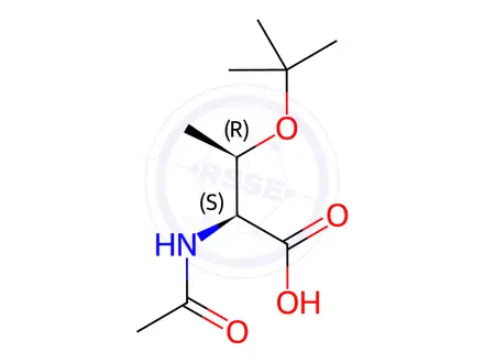 Chemical structure of Ac-Thr(tBu)-OH