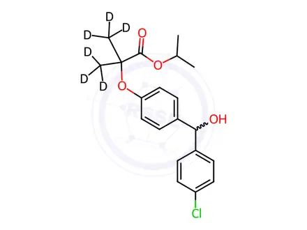Chemical structure of Dihydro Fenofibrate-d6
