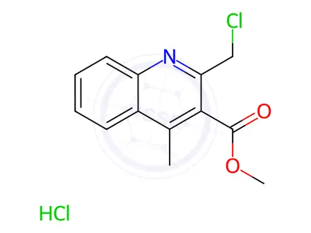 Chemical structure of Methyl 2-(chloromethyl)-4-methylquinoline-3-carboxylate hydrochloride