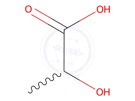 Chemical structure of Lactic acid