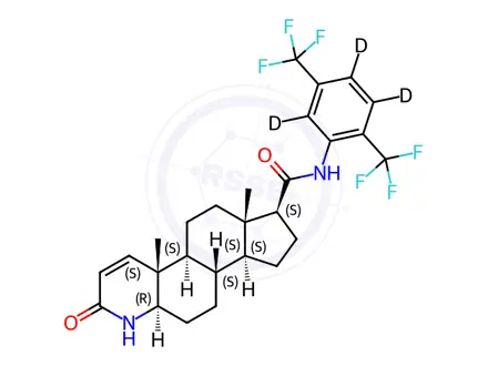 Chemical structure of Dutasteride-d3