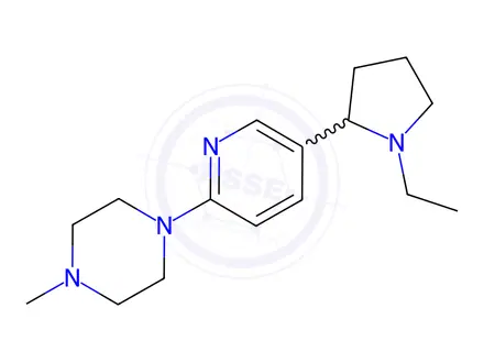 Chemical structure of 1-(5-(1-Ethylpyrrolidin-2-yl)pyridin-2-yl)-4-methylpiperazine