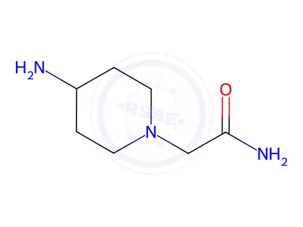 Chemical structure of 2-(4-amino-1-piperidinyl)acetamide dihydrochloride