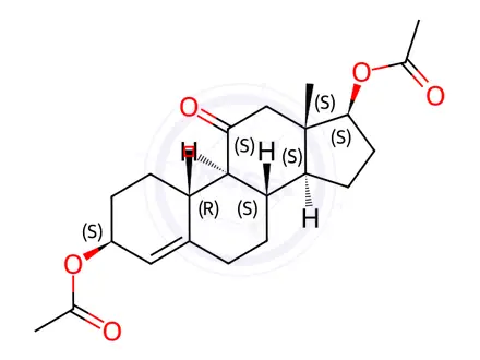 Chemical structure of 4-ANDROSTEN-3β, 17β-DIOL-11-ONE DIACETATE