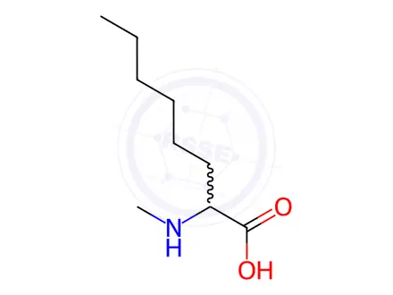 Chemical structure of 2-(methylamino)octanoic acid