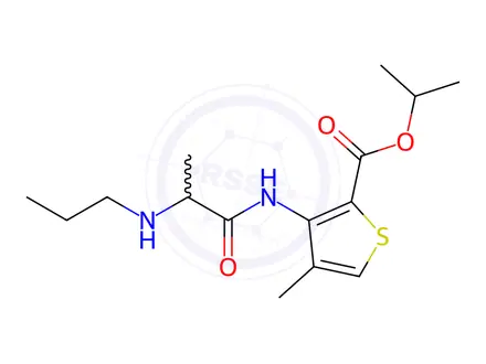 Chemical structure of Articaine Impurity 3 Hydrochloride (Articaine EP Impurity C Hydrochloride)