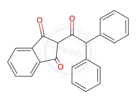 Chemical structure of Diphacinone in methanol