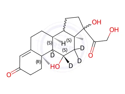 Chemical structure of Hydrocortisone-[D4]