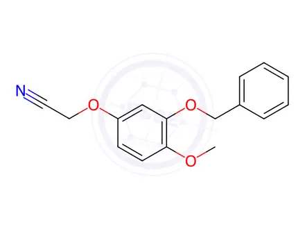 Chemical structure of 2-(3-(Benzyloxy)-4-methoxyphenoxy)acetonitrile
